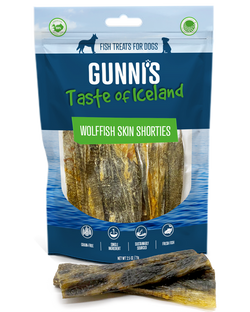 Gunnis WolfFish Skin Shorties Dog Treats (2.5 oz) image