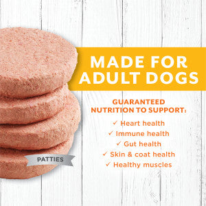 Instinct Raw Longevity Adult Frozen Patties Cage-Free Chicken Recipe Dog Food (6 lb)