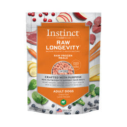 Instinct Raw Longevity Adult Frozen Bites Grass-Fed Lamb Recipe Dog Food (4 lb) image