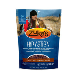 Zukes Hip Action Peanut Butter and Oats Dog Treats with Glucosamine and  Chondroitin image