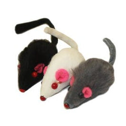 Cat Toy, Real Fur Mice Catnip, 1.25-In. image
