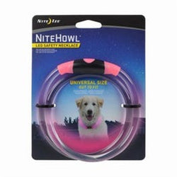 NiteHowl LED Dog Safety Necklace, Pink image