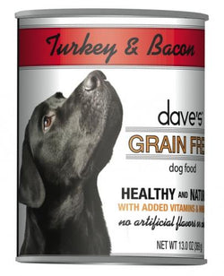 Dave's Grain Free Turkey and Bacon Canned Dog Food image