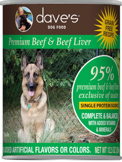 Dave's 95% Premium Beef & Beef Liver Recipe Canned Dog Food image