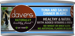 Dave's Naturally Healthy Tuna and Salmon Dinner in Aspic Canned Cat Food image