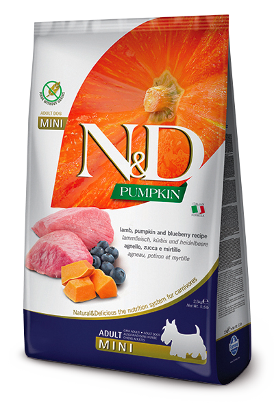 Farmina N&D Pumpkin Formula Mini Lamb & Blueberry Adult Dog Food