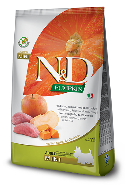 Farmina N&D Pumpkin Formula Mini Wild Boar, Pumpkin & Apple Adult Dog Food