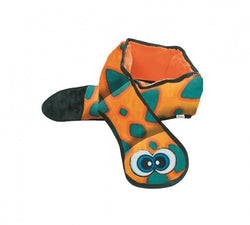Outward Hound Invincibles Snakes Orange/Blue Squeak Dog Toy image