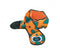 Outward Hound Invincibles Snakes Orange/Blue Squeak Dog Toy