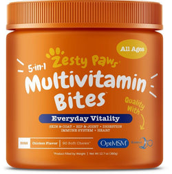 Zesty Paws 5-in-1 Chicken Flavor Multivitamin Bites Soft Chews For Dogs image