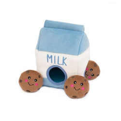 ZippyPaws Zippy Burrow Milk & Cookies Hide & Seek Puzzle Dog Toy image