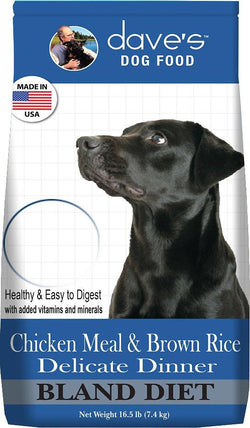 Dave's Restricted Diet Bland Chicken Meal & Brown Rice Delicate Dinner Dry Dog Food image