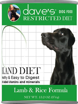 Daves Restricted Diet Bland Lamb & Rice Canned Dog Food image