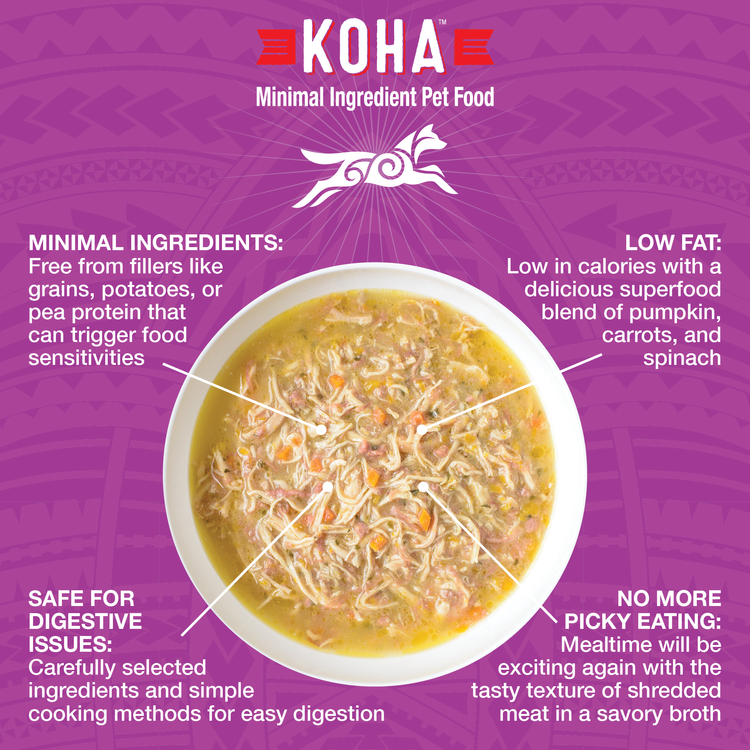 Koha Pure Shreds Shredded Chicken Breast & Beef Entrée for Dogs (5.5 oz)