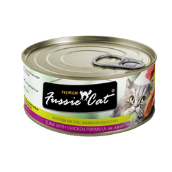 Pets Global Fussie Cat Tuna With Chicken Formula In Aspic Can Food image