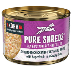 Koha Pure Shreds Shredded Chicken Breast & Beef Entrée for Dogs (5.5 oz) image