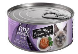 Fussie Cat Fine Dining - Pate - Mackerel with Beef Entree in Gravy Canned Cat Food (2.82 oz (80g) Can) image