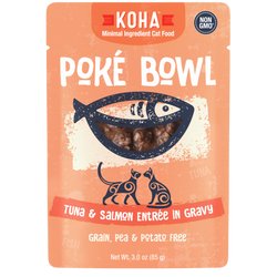 Koha Poké Bowl Tuna & Salmon Entrée in Gravy for Cats image
