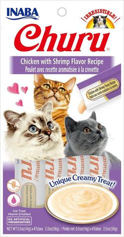 Inaba Churu Purée Chicken with Shrimp Flavor Cat Treat image