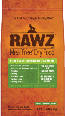 Rawz Dehydrated Chicken, Turkey & Chicken Recipe Meal Free Dry Dog Food image