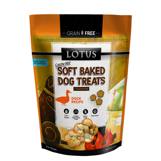 Lotus Duck Recipe Soft Baked Dog Treats (10 Oz)