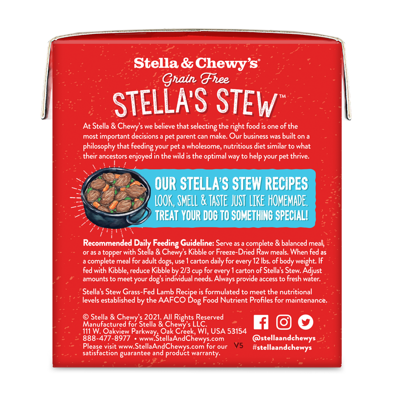Stella & Chewy's Stella's Stew Grass Fed Lamb Recipe Food Topper for Dogs