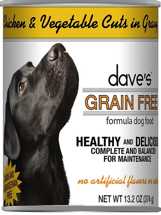 Dave’s Grain Free Chicken & Vegetable Cuts in Gravy Canned Dog Food